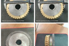 Шестерни фартука с бронзовым венцом станка модели 16К40