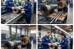 Сборка шпинделя задней бабки и установка валов и винтов специального токарного станка модели РТ434 (1М65)